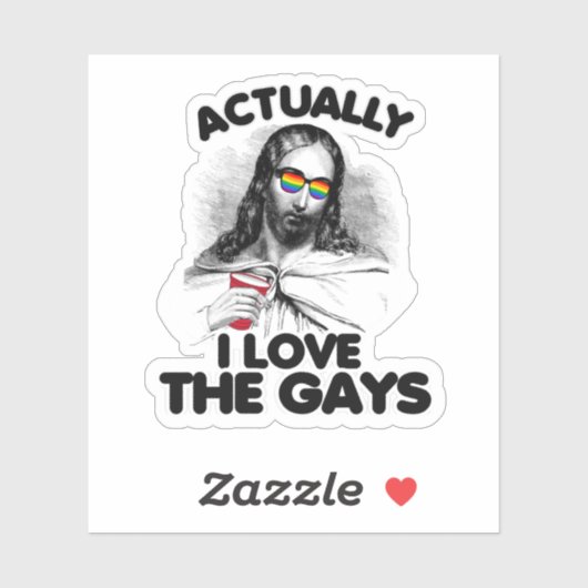 Eigenlijk hou ik van de homo's sticker (Vel)