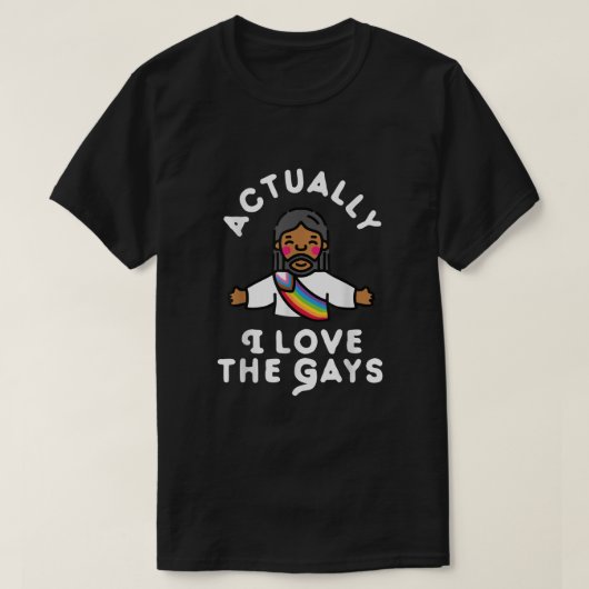 Eigenlijk hou ik van de homo's t-shirt (Design voorkant)