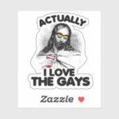 Eigenlijk hou ik van homo's sticker (Vel)