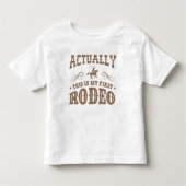 Eigenlijk Is Dit Mijn Eerste Rodeo Kinder Shirts (Voorkant)