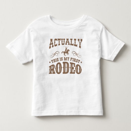 Eigenlijk Is Dit Mijn Eerste Rodeo Kinder Shirts (Voorkant)
