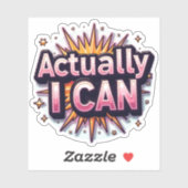 Eigenlijk kan ik het wel in het roze sticker (Vel)