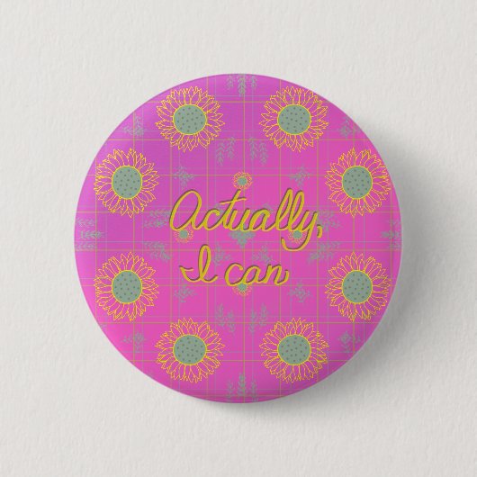 Eigenlijk kan ik knop ronde button 5,7 cm (Voorkant)