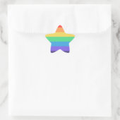 Eigenlijk regenboog ster sticker (Tas)