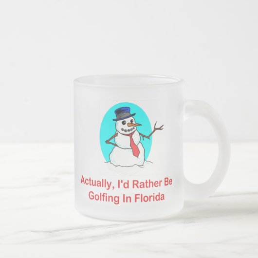 Eigenlijk zou ik eerder Golfing zijn in Florida Matglas Koffiemok (Rechts)