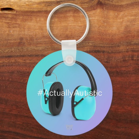'#EigenlijkAutistic' Autism / Neurodiversity Sleutelhanger (Voorkant)