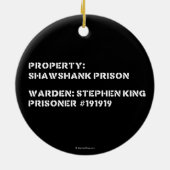 Eigenschap: Shawshank Gevangenis Keramisch Ornament (Achterkant)