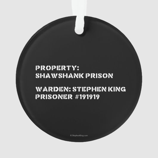 Eigenschap: Shawshank Gevangenis Ornament (achterkant)