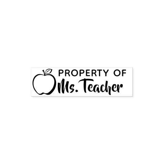 Eigenschap van aangepaste lerarennaam klaslokaal zelfinktende stempel (Design)