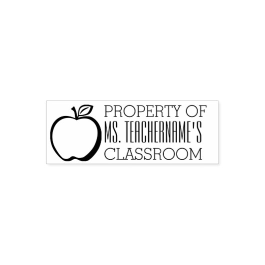 Eigenschap van aangepaste lerarennaam klaslokaal zelfinktende stempel (Design)