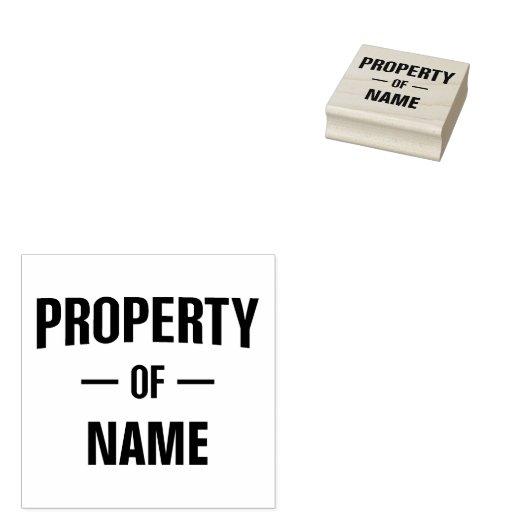 Eigenschap van aangepaste naam rubberstempel (Gestempeld)