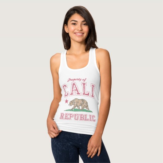 Eigenschap van Californië Tanktop (Volledige Voorkant)