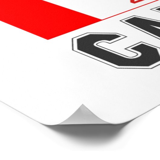 Eigenschap van Canada Souvenir Canadian Hockey Fla Poster (Hoek)