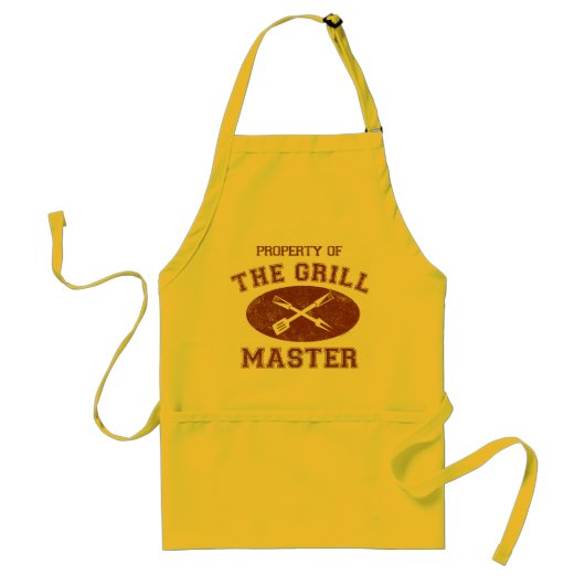 Eigenschap van de grillmeester standaard schort (Voorkant)