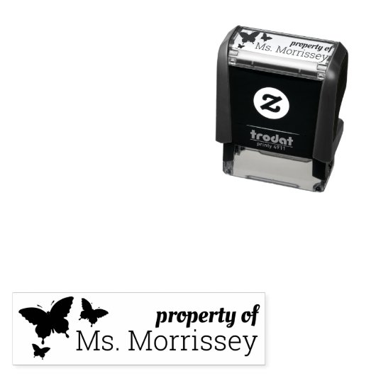 Eigenschap van de lerarennaam Classroom Butterfly Zelfinktende Stempel (In situ)