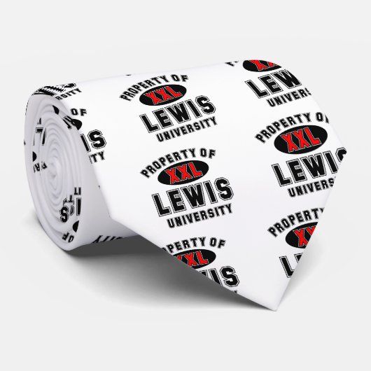 Eigenschap van de Lewis University Stropdas (Opgerold)