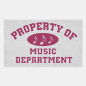 Eigenschap van de muziekafdeling rechthoekige sticker (Voorkant)