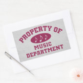 Eigenschap van de muziekafdeling rechthoekige sticker (Envelop)