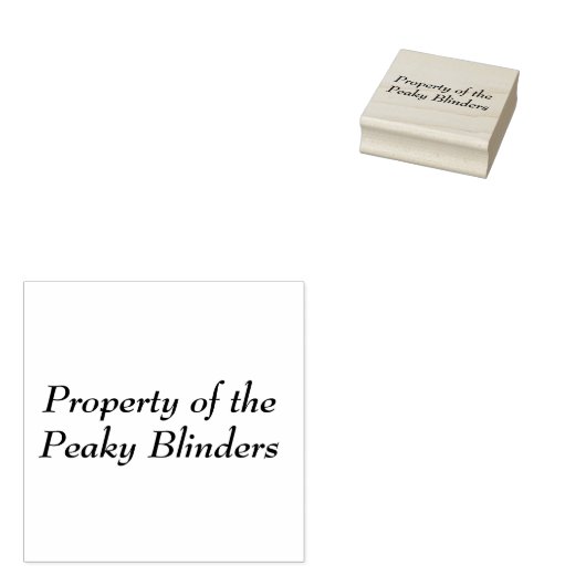 Eigenschap van de Peaky Blinders Rubber Stamp Rubberstempel (Gestempeld)