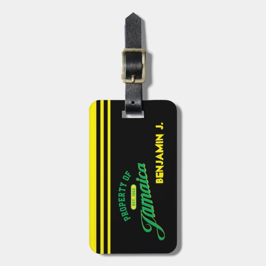 Eigenschap van Jamaica Bagagelabel (Voorkant verticaal)
