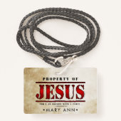 Eigenschap van Jezus Badge (Voorkant met draagriem)