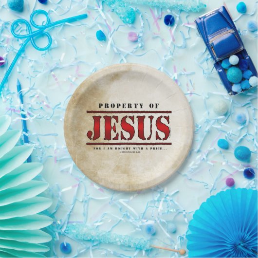 Eigenschap van Jezus Papieren Bordje (Feest)