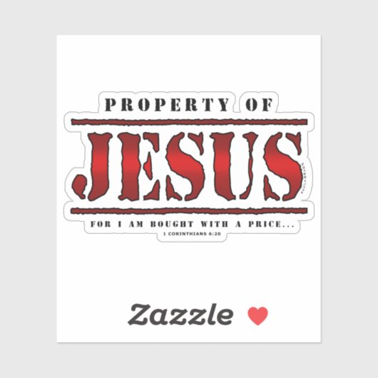 Eigenschap van Jezus Sticker (Vel)