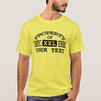 Eigenschap van Jouw tekst, gepersonaliseerd T-shirt