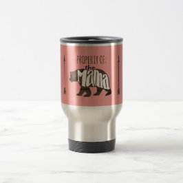 Eigenschap van mama Beer Pink Reisbeker