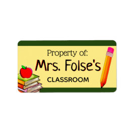Eigenschap van Mrs Custom Classroom Label Teacher