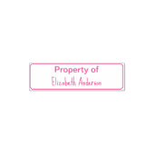 Eigenschap van Naam Tekst Sjabloon Zelfinktende Stempel (Design)