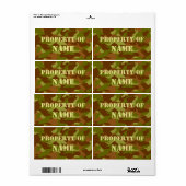 Eigenschap van naamlabels | Camo Etiket (Full Sheet)