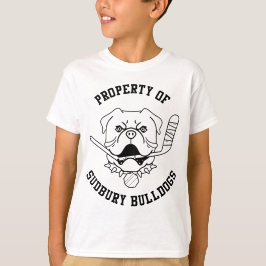 Eigenschap van Sudbury Bulldog Funny T-shirt (Voorkant)