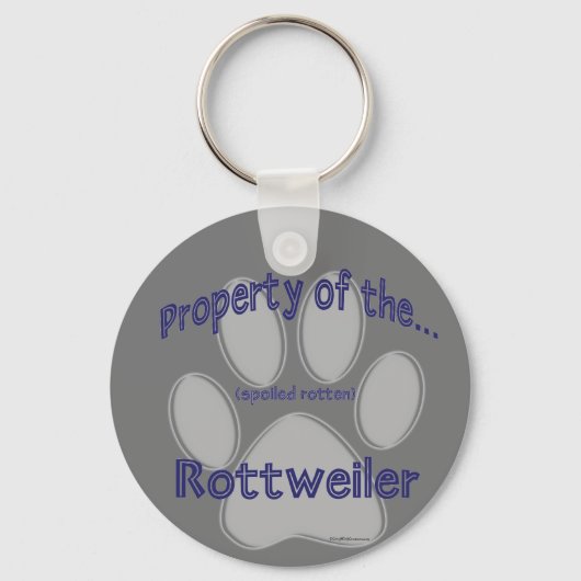 Eigenschap van Verwende Rottweiler Sleutelhanger (Achterkant)