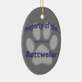 Eigenschap van Verwende Rottweiler Sleutelhanger Keramisch Ornament (Rechts)