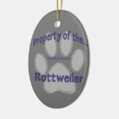 Eigenschap van Verwende Rottweiler Sleutelhanger Keramisch Ornament (Links)
