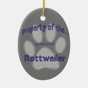 Eigenschap van Verwende Rottweiler Sleutelhanger Keramisch Ornament