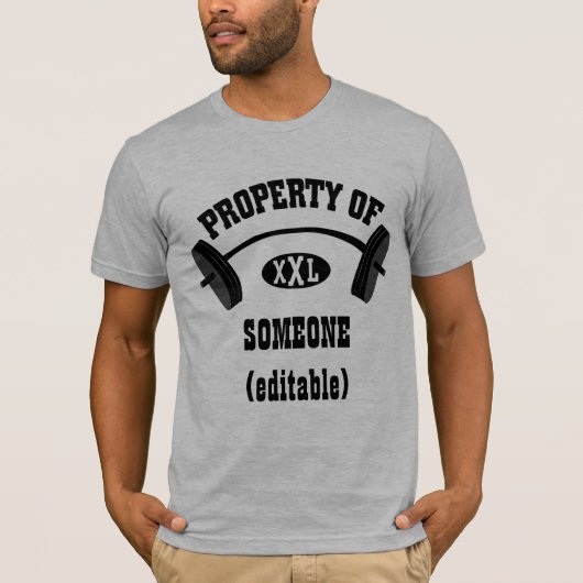 Eigenschap van XXL Fit TShirt (jouw naam toevoegen (Voorkant)