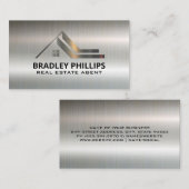 Eigenschaparchitectuur | Metalen dakstijl Visitekaartje (Voorkant / Achterkant)