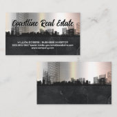 Eigenschappen onroerend goed | Blauw afdrukken Visitekaartje (Voorkant / Achterkant)