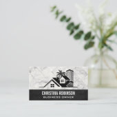 Eigenschappen strand | makelaar visitekaartje (Staand voorkant)