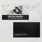 Eigenschappen strand | makelaar visitekaartje (Voorkant / Achterkant)