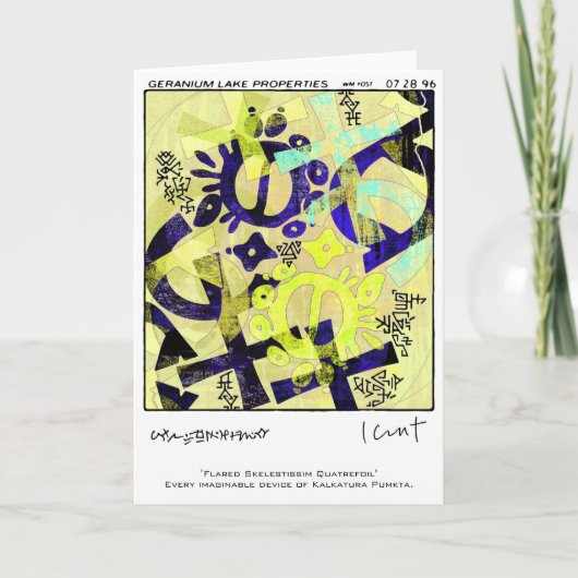 eigenschappen van het geraniummeer feestdagen kaart (Voorkant)