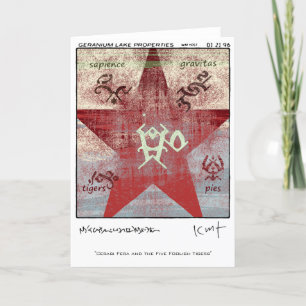 eigenschappen van het geraniummeer feestdagen kaart