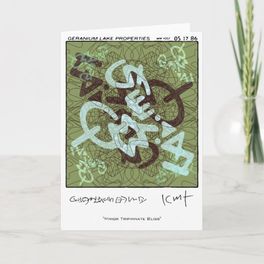 eigenschappen van het geraniummeer feestdagen kaart (Voorkant)