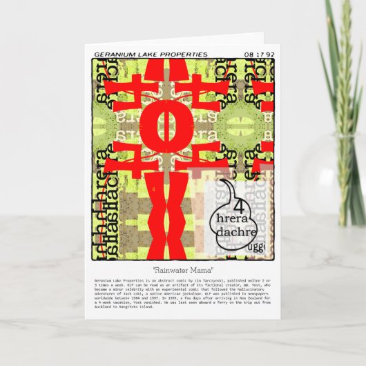 eigenschappen van het geraniummeer feestdagen kaart (Voorkant)