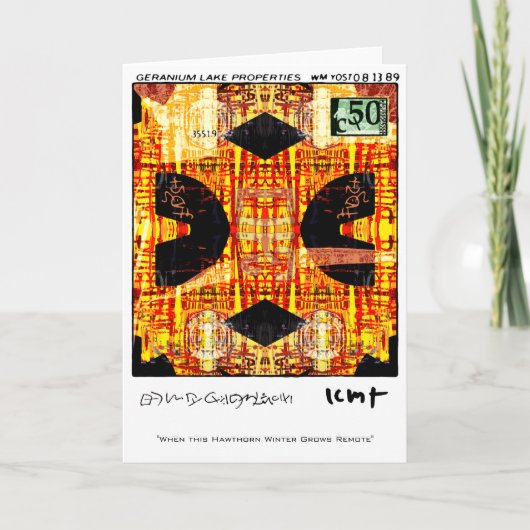 eigenschappen van het geraniummeer feestdagen kaart (Voorkant)