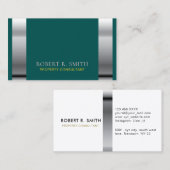 eigenschappenconsultant donkergroen Visitekaartje (Voorkant / Achterkant)