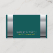 eigenschappenconsultant donkergroen Visitekaartje (Voorkant)