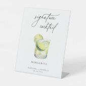 Eigentijds Signature Cocktail Pedestal Sign Reclamebord Met Voetstuk (Voorkant)